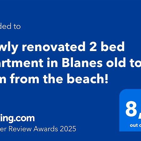 2 Bedroom Large Modern Apartment In Blanes Old Town 50M From The Beach! 외부 사진